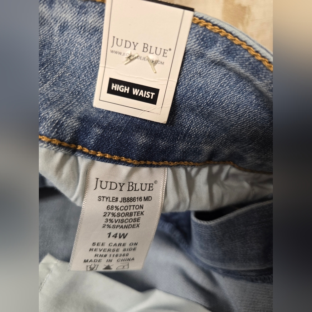 The Oakley from Judy Blue: High-Rise Cooling, Double Waistband NWT Sz14 - Picture 15 of 17